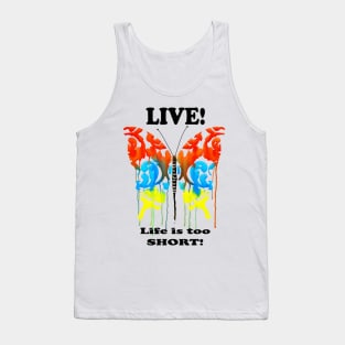 Watercolour Butterfly dripping Tank Top